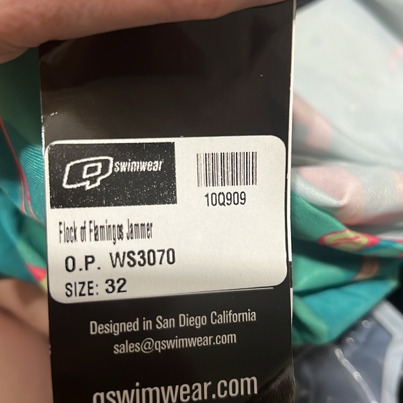 Q swimwear NWT size 32 Flock of Flamingos Jammer Swimsuit - Picture 7 of 8
